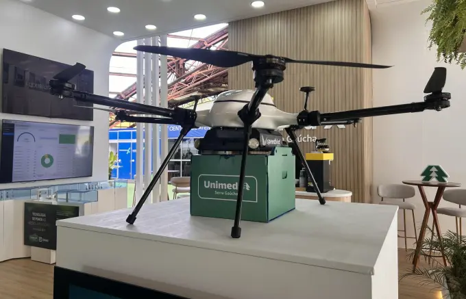Primeiro drone para transporte de amostras laboratoriais do RS será utilizado pela Unimed Serra Gaúcha