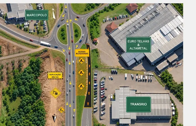 CSG inicia nesta terça-feira (27) construção de passarela no km 72,1 da ERS-122, em Caxias do Sul