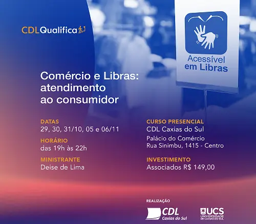 CDL Caxias abre inscrições para curso inédito de Libras no comércio