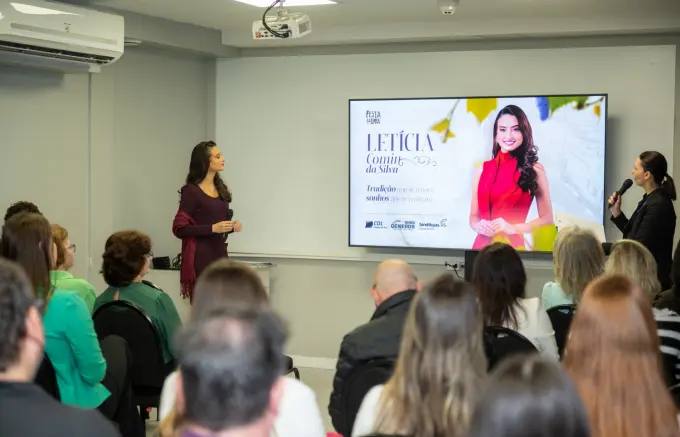 Entidades do comércio lançam campanha de Letícia Comin da Silva no Concurso de Rainha e Princesas da Festa Nacional da Uva 2026 